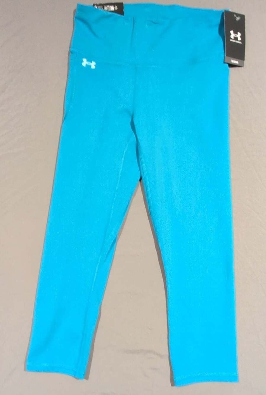 Under Armour Womens UA Motion Capri Fitted High Rise Leggings Ether Blue Size S